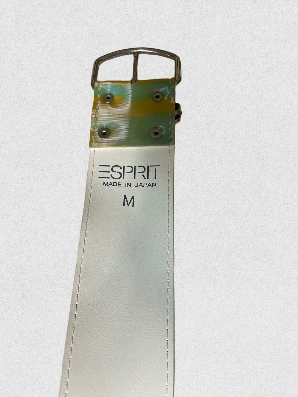 90s ESPRIT  Holographic Yellow-Green  Belt
